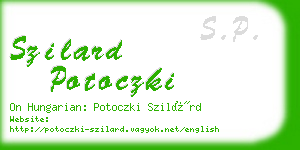 szilard potoczki business card